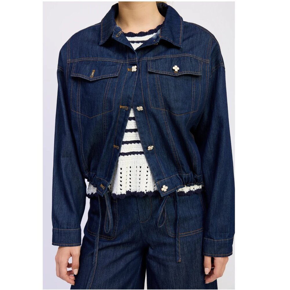 NWT! Jacquie the label Tessa Cotton Denim Jacket